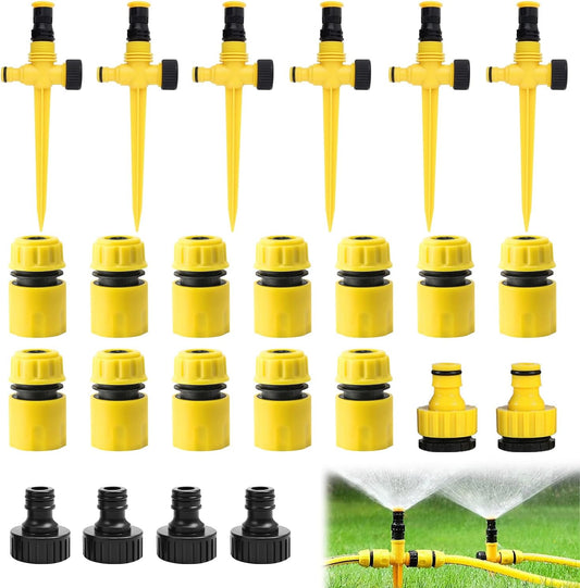 Arroseur de jardin: pivotant, réglable, 6 Pièces