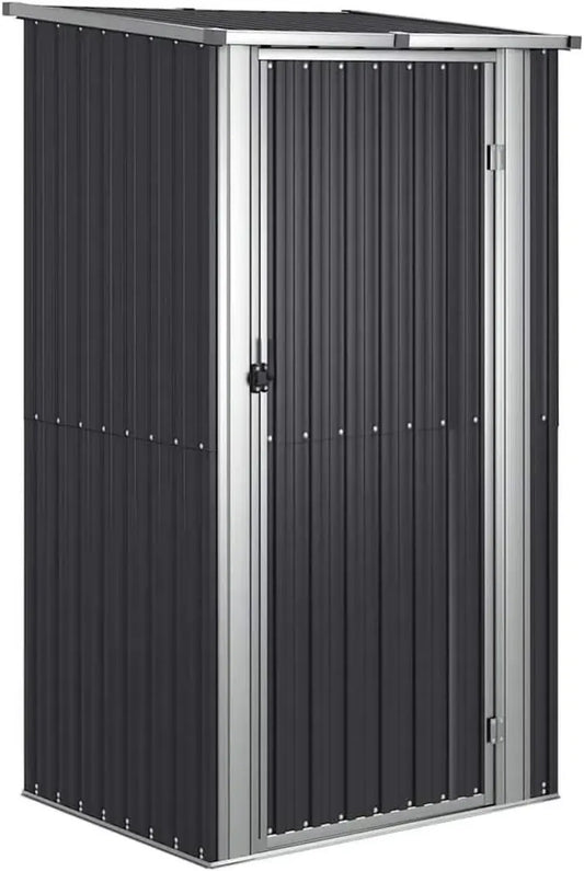 Abri de Jardin Extérieur en Acier Galvanisé Anthracite 118,5x97x209,5 cm